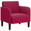 vidaXL Canapea Scaun cu cotiere Vin Roșu 54 cm catifea