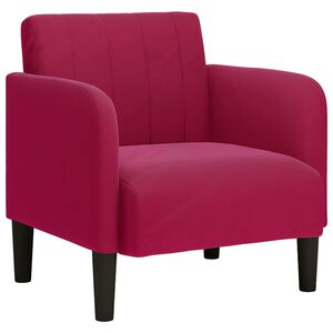 vidaXL Canapea Scaun cu cotiere Vin Roșu 54 cm catifea