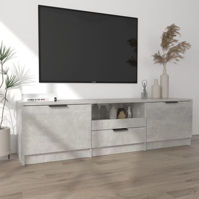 vidaXL Comodă TV, gri beton, 140x35x40 cm, lemn prelucrat