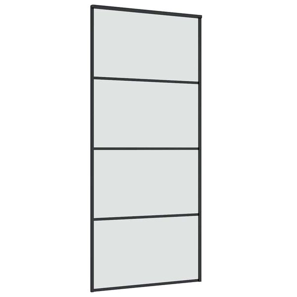 vidaXL Ușă glisantă cu set feronerie, 90x205 cm, sticlă ESG/aluminiu