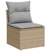 vidaXL Set de canapele pentru grădină 11 pcs Bej Rattan poli