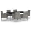 vidaXL Set mobilier pentru grădină, 7 piese, antracit