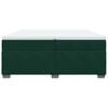 vidaXL Pat box spring cu saltea, verde &icirc;nchis, 200x200 cm, catifea
