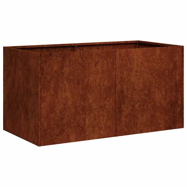 vidaXL Jardinieră Rusty 80x40x40 cm Oțel pentru intemperii