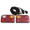 vidaXL Lumini pentru remorcă 2 buc. bec clasic 12 V roșu 23x6x13 cm
