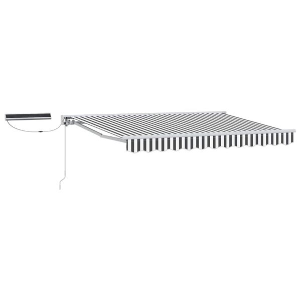 vidaXL Cort electric retractabil Antracit și Alb 2,5 x 2 m