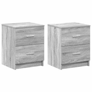 vidaXL Noptiere 2 buc. cu 2 sertare gri Sonoma 40x36x50 cm