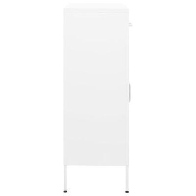 vidaXL Dulap de depozitare, alb, 80x35x101,5 cm, oțel