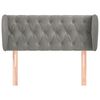 vidaXL Tăblie de pat cu aripioare gri deschis 103x23x78/88 cm catifea
