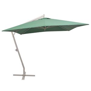 vidaXL Umbrelă suspendată, st&acirc;lp de aluminiu, 300x300 cm, verde