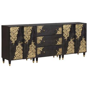 vidaXL Set dulap baie 3 buc. 180 x 33 x 75 cm Lemn de mango solid