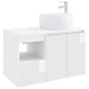vidaXL Set de mobilier pentru baie 2 buc. Alb foarte lucios