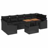 vidaXL Set de canapele pentru grădină 8 buc. Negru
