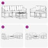 vidaXL Set de canapele de exterior cu pernă 6 pcs Natural și Bej