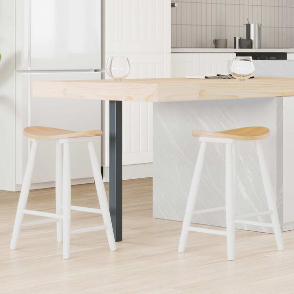 vidaXL Scaune de dining 2 pcs Alb 46 x 37 x 63 cm