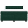 vidaXL Pat box spring cu saltea, verde &icirc;nchis, 180x200 cm, catifea