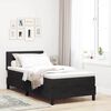 vidaXL Pat cu arcuri cu saltea cu headboard Negru 100 x 200 cm Catifea