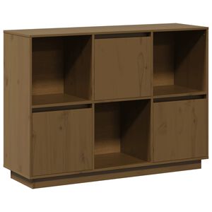 vidaXL Servantă, maro miere, 110,5x35x80 cm, lemn masiv de pin