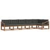 vidaXL Set de canapele de exterior 6 buc. Natural și Antracit