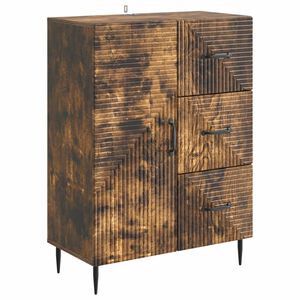 vidaXL Bufet Stejar fumuriu 66 x 34,5 x 89,5 cm Lemn prelucrat
