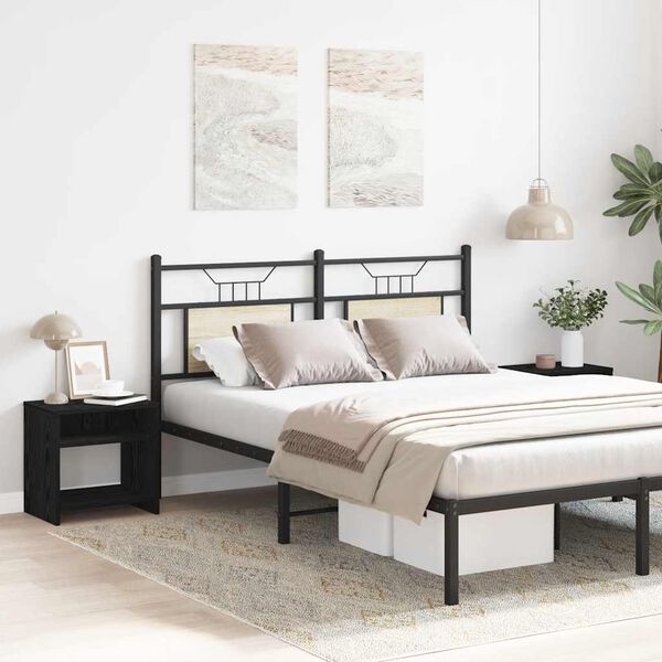 vidaXL Noptiere 2 buc stejar negru 40x30x40 cm lemn de stratificat