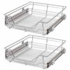 vidaXL Coșuri din s&acirc;rmă retractabile, 2 buc., argintiu, 500 mm
