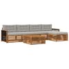vidaXL Set de canapele de exterior 6 buc. Natural și gri deschis