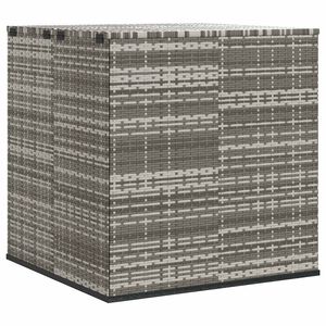 vidaXL Ladă grădină pentru perne, gri, 100x97,5x104 cm, ratan PE