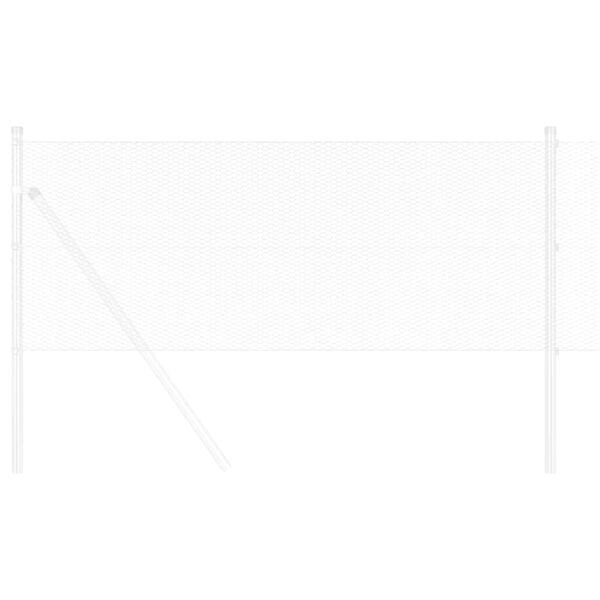 vidaXL Gard hexagonal Argintiu 0,8 x 25 m Oțel galvanizat