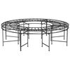 vidaXL Bancă circulară de copac, negru, &Oslash;160 cm, oțel