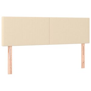 vidaXL Tăblii de pat, crem, 144x5x78/88 cm, textil