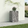 vidaXL Pat ridicat din gabion Argintiu 50 x 50 x 80 cm Oțel Galvanizat