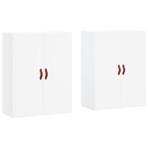 vidaXL Dulapuri cu montaj pe perete, 2 buc, alb, 69,5x34x90 cm