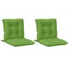 vidaXL Perne scaun spătar scund 2 buc. melanj verde 100x50x7 cm textil