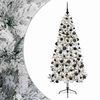 vidaXL Brad de Crăciun artificial cu glob 210 cm 300 LED-uri Alb cald