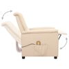 vidaXL Fotoliu de masaj, crem, material textil