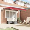 vidaXL Cortina Retractabilă Roșu 350 x 200 cm țesătură