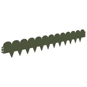vidaXL Margine pentru gazon 10 buc. 103 x 15 cm Oțel Verde măsliniu