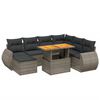 vidaXL Set canapele de grădină cu perne, 8 piese, gri, poliratan