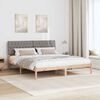 vidaXL Cadru de pat cu tăblie tapițată cu headboard Maro 180 x 200 cm