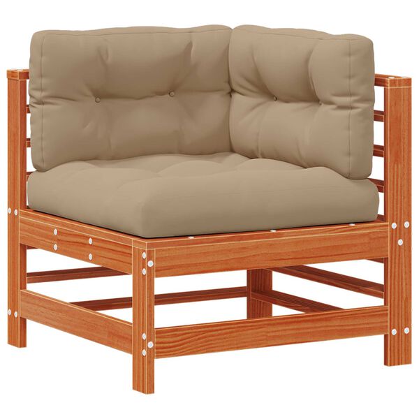 vidaXL Set de lounge pentru grădină 5 pcs Maro Ceară Lemn masiv de pin