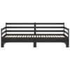 vidaXL Pat extensibil de zi, negru, 2x(90x200) cm, lemn masiv de pin