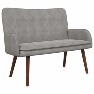 vidaXL Canapea cu 2 locuri Gri deschis 115 x 61 x 87 cm Catifea