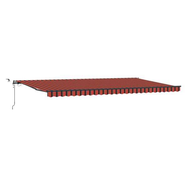 vidaXL Cortina Retractabilă portocaliu și maro 600 &times; 350 cm țesătură