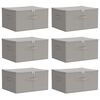 vidaXL Cutie de depozitare 6 buc. Material textil nețesut 33,6 L Gri