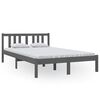 vidaXL Cadru de pat, gri, 120x200 cm, lemn masiv de pin