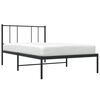 vidaXL Cadru de pat din metal cu tăblie, negru, 107x203 cm