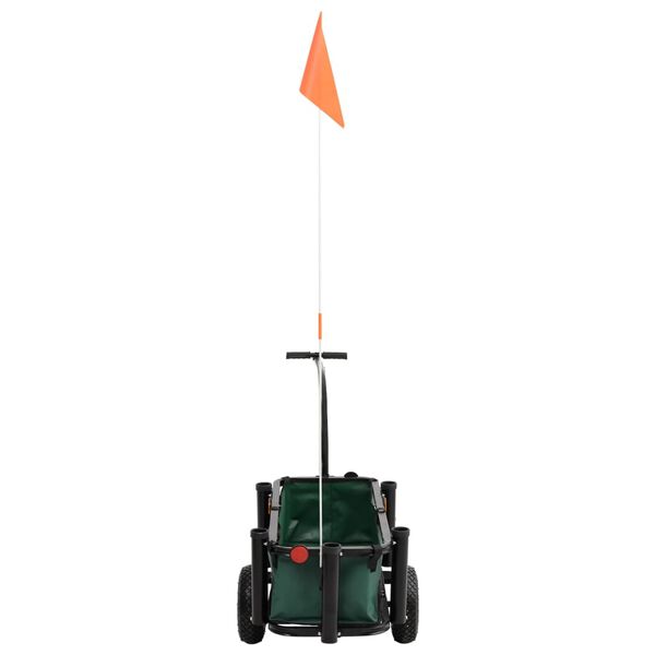 vidaXL Cărucior de pescuit cu geantă, negru, oțel