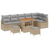 vidaXL Set de canapele pentru grădină 9 pcs Beige și gri deschis