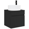 vidaXL Chiuvetă de baie suspendată Negru 49 x 44,5 x 65,5 cm